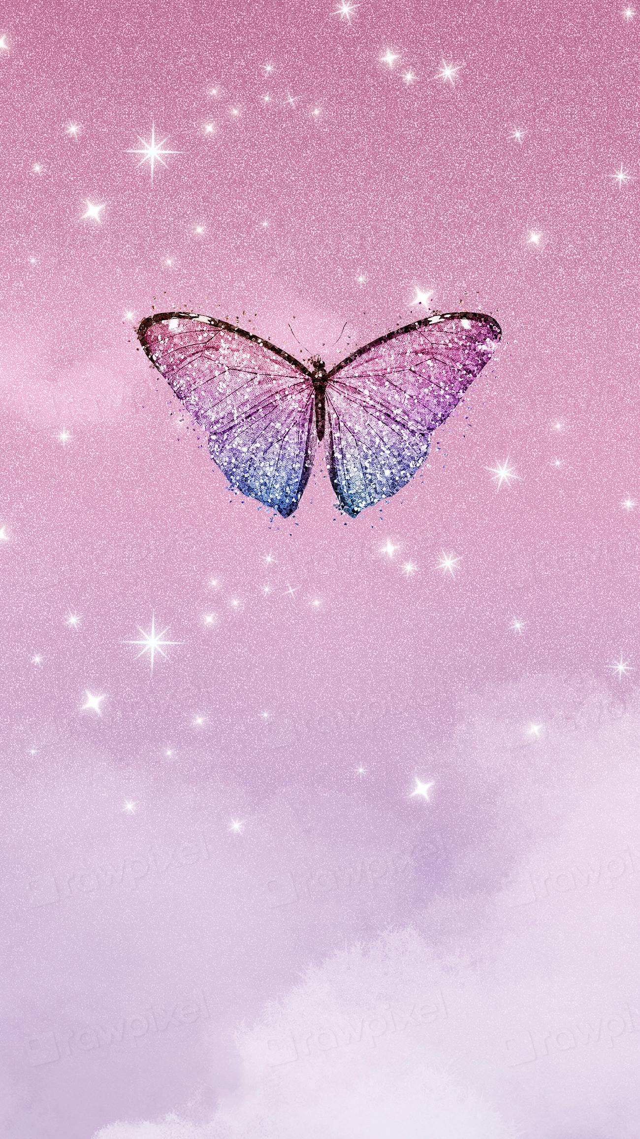 Aesthetic butterfly iPhone wallpaper, sparkling | Premium Photo - rawpixel