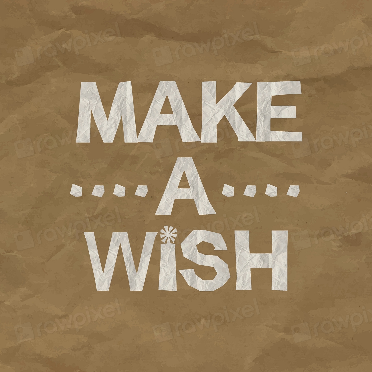 Make wish words sticker, abstract Premium Vector rawpixel
