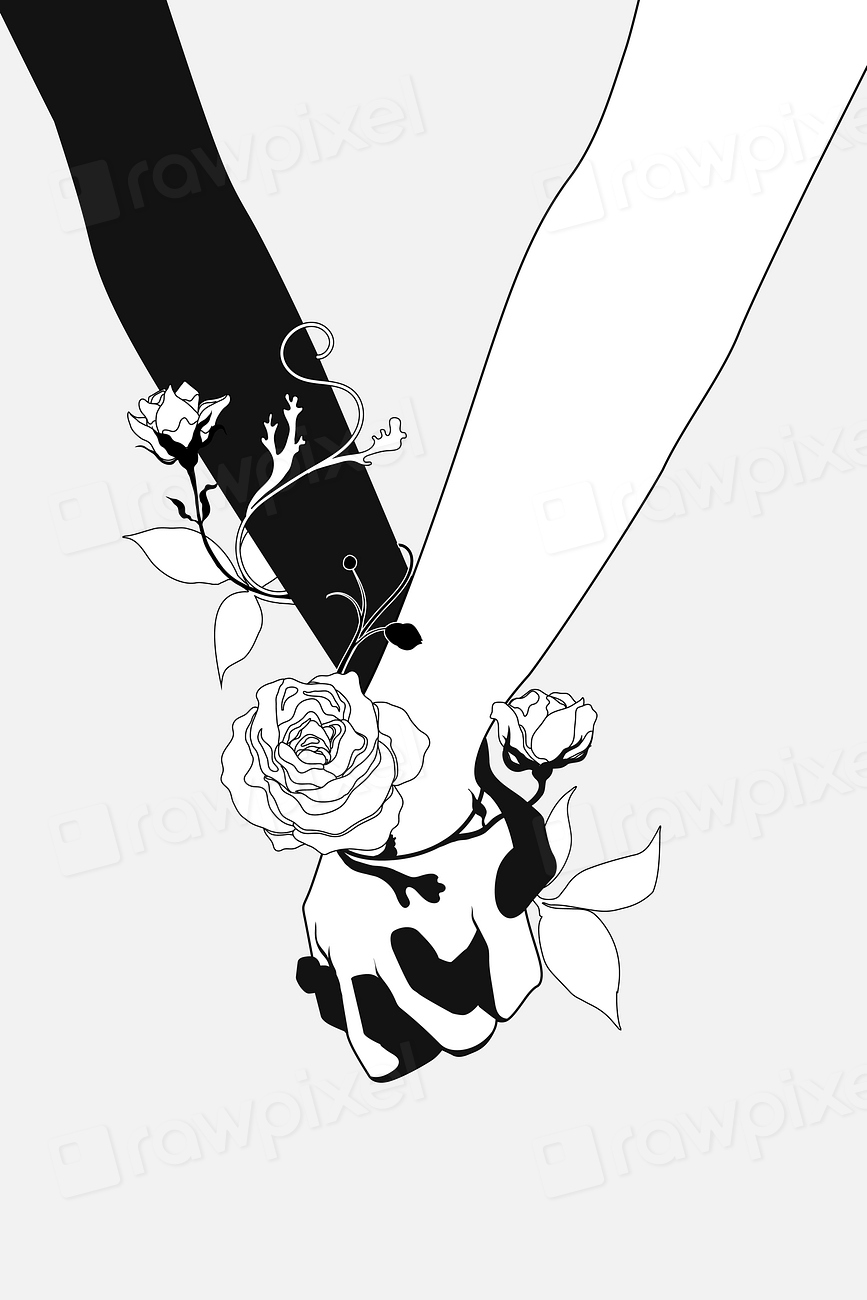 Holding hands background, black and | Premium Photo Illustration - rawpixel