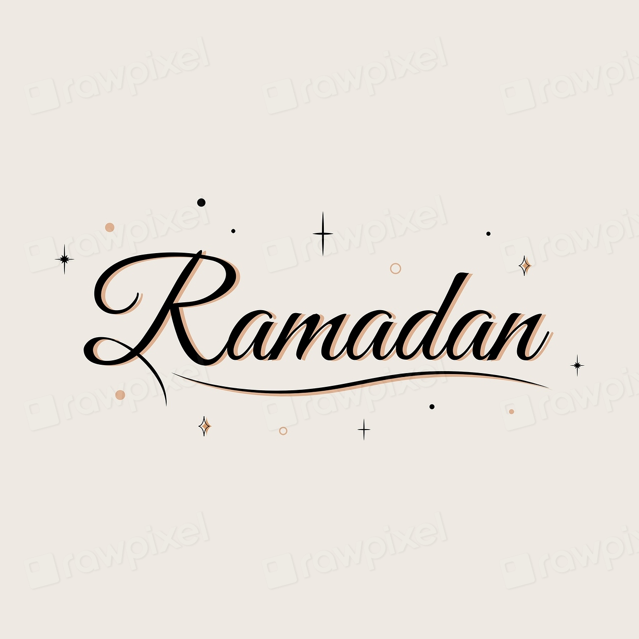 Aesthetic Ramadan illustration, flat brown | Premium Photo - rawpixel