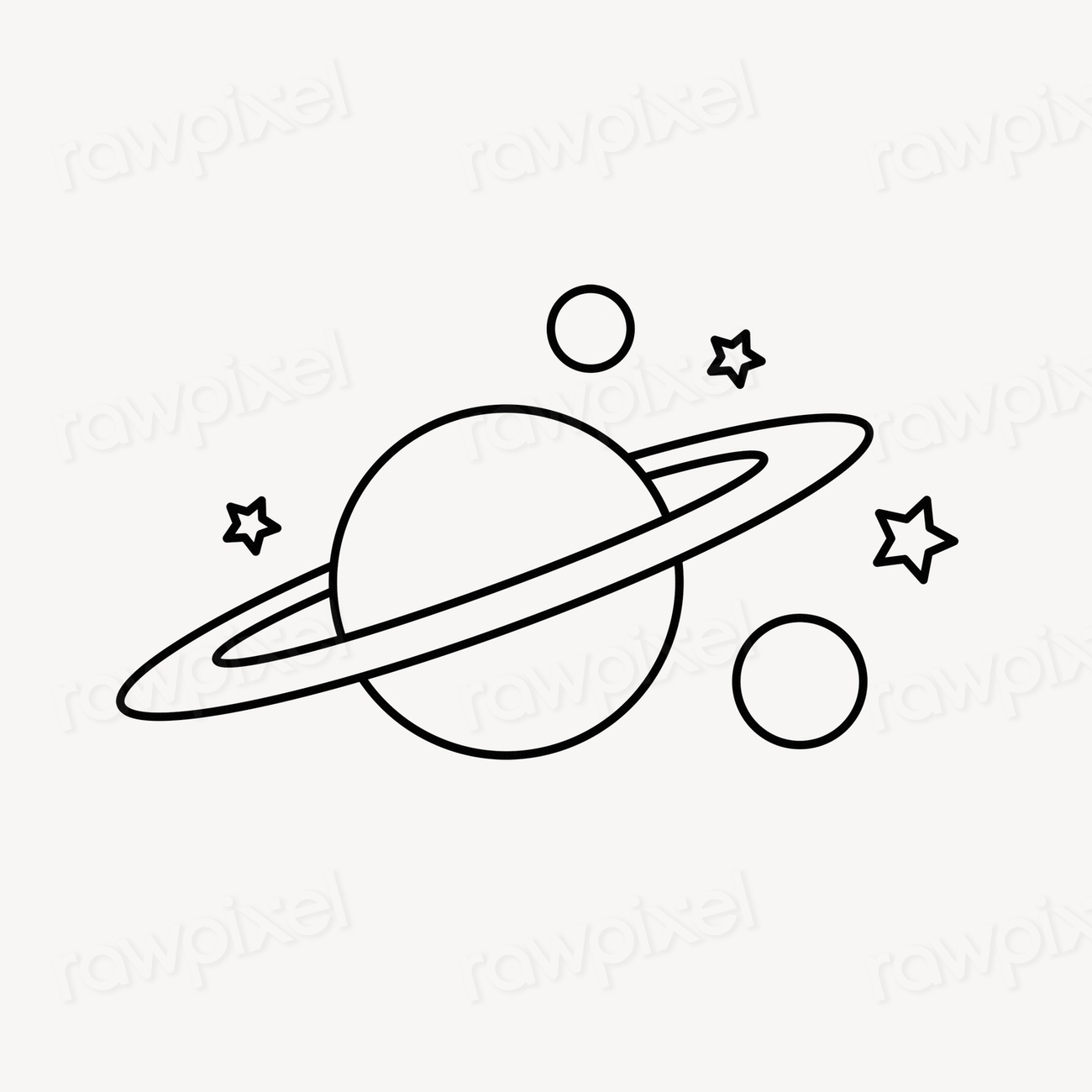 Saturn doodle clipart, galaxy illustration | Premium Photo Illustration ...