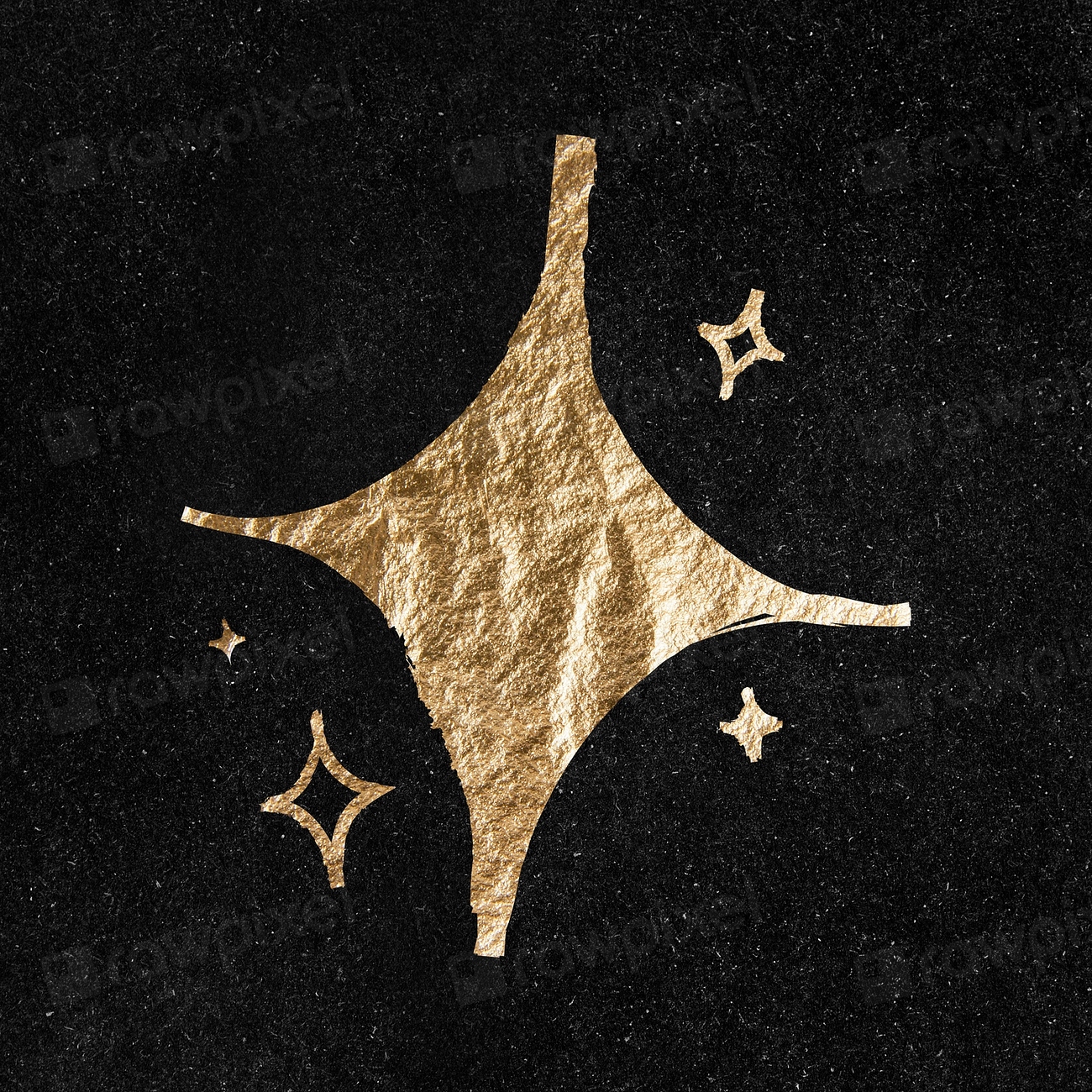 Sparkle sticker, gold aesthetic illustration Premium PSD rawpixel