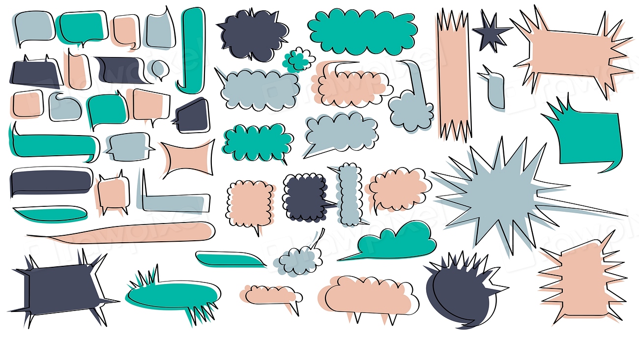 Vector of speech bubbles collection | Premium Vector - rawpixel