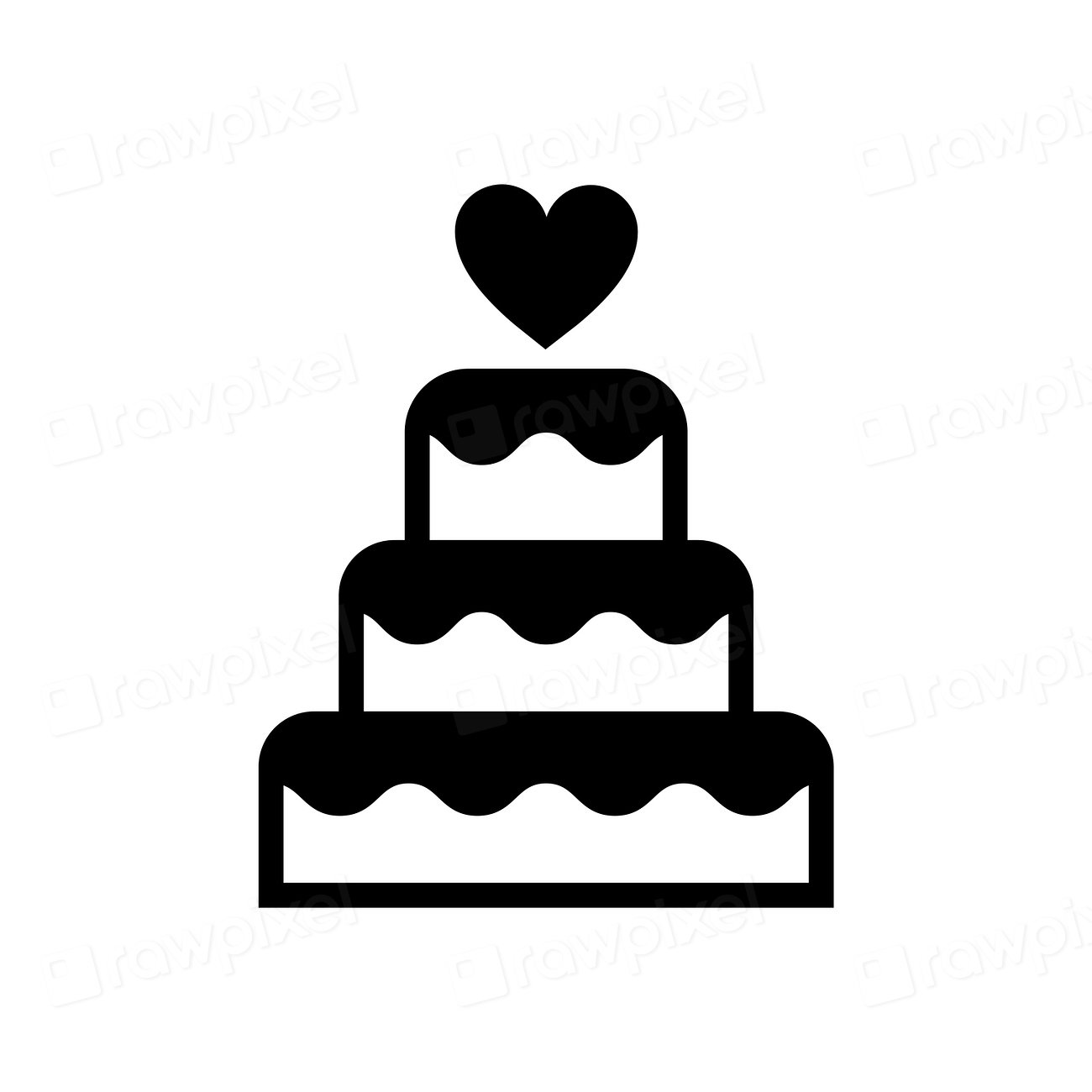 Three Tiered Wedding Cake Graphic Illustration Premium Vector Rawpixel