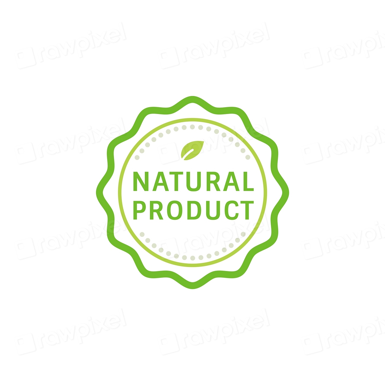 Natural Product Stamp Badge Illustration 