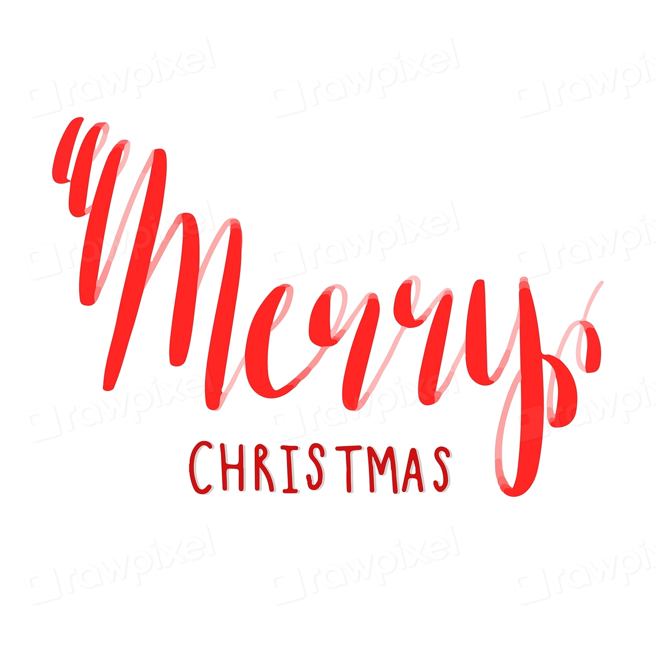 Merry Christmas Typography Vector Red Premium Vector Rawpixel 0033