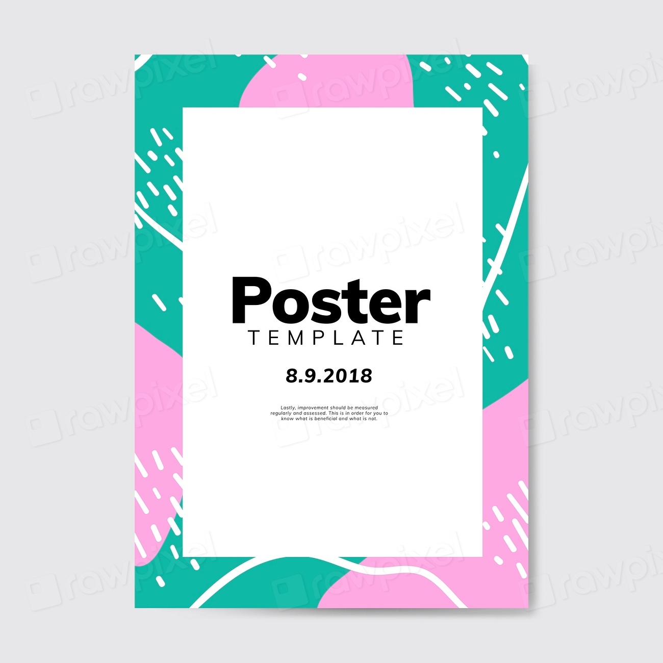 Colorful geometric Memphis style poster | Premium Vector - rawpixel