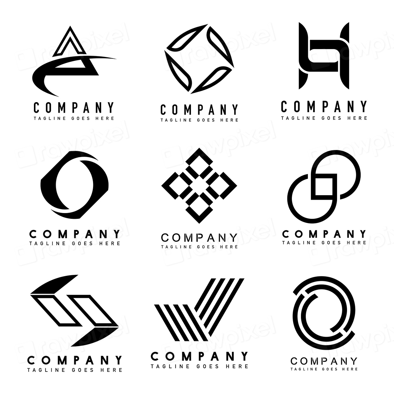 Set company logo design ideas | Premium Vector - rawpixel