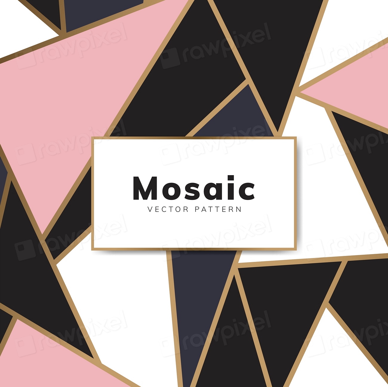 Modern mosaic wallpaper in rose Free Vector rawpixel