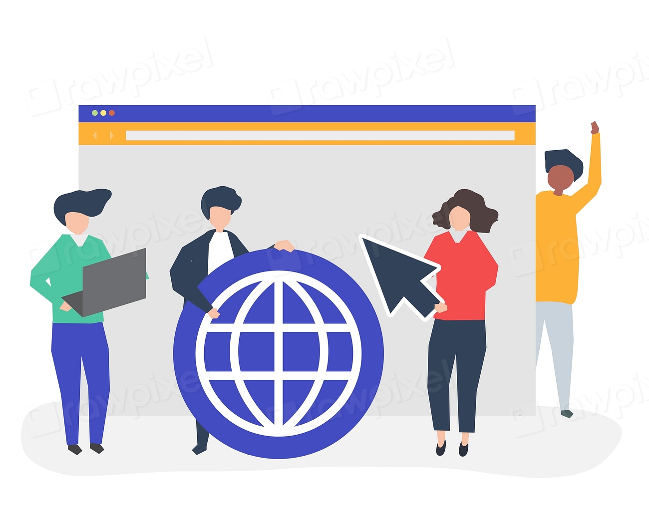 Characters people holding internet search | Premium Vector - rawpixel