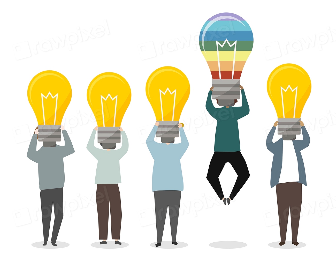 Special person with a rainbow | Premium Vector - rawpixel