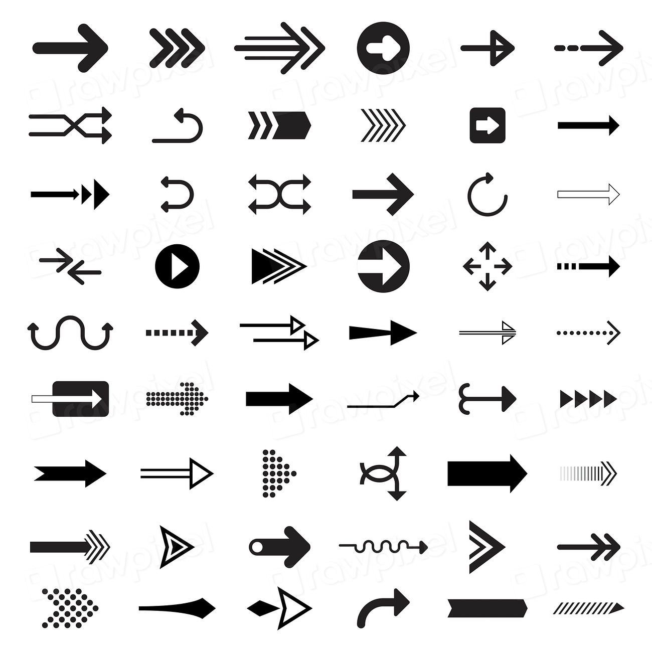 Collection of illustrated arrow signs Premium Vector rawpixel