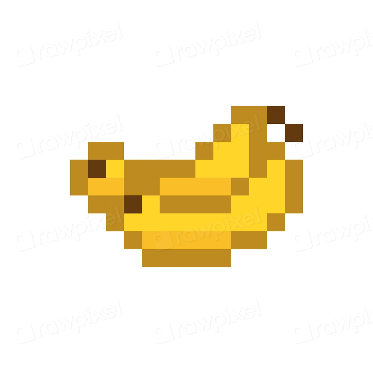 Pair Of Bananas Pixelated Fruit Free Vector Rawpixel