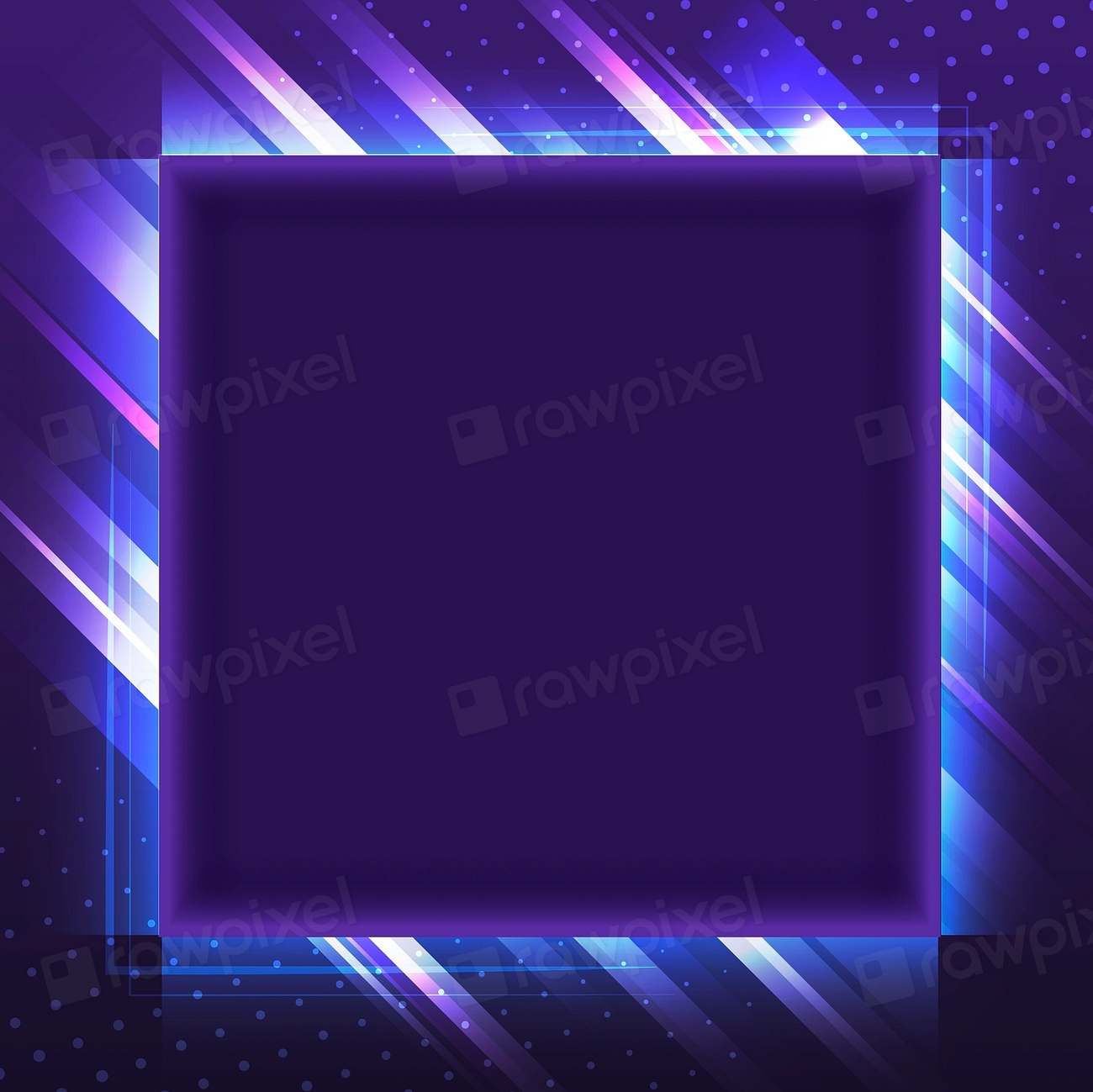 Blank violet square neon signboard | Premium Vector - rawpixel