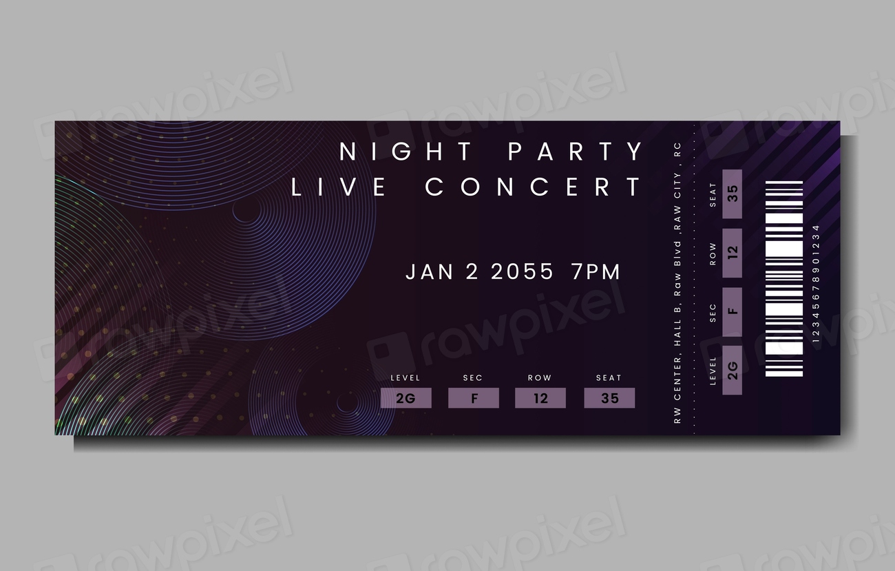 Tickets концерт. Макет билета на концерт. Билет на вечеринку. Билет на концерт дизайн. Билет на вечеринку дизайн.
