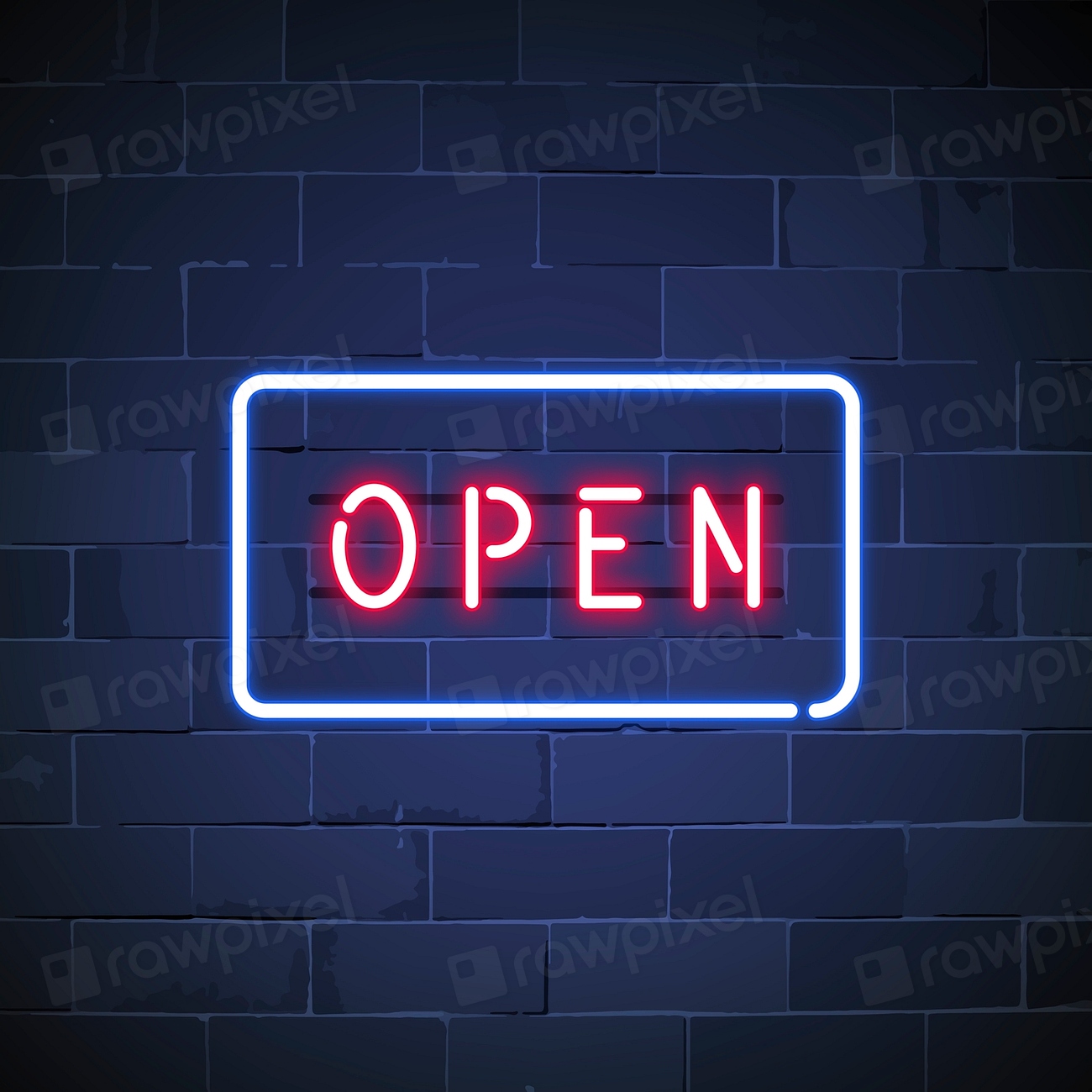 Open shop neon sign vector | Free Vector - rawpixel