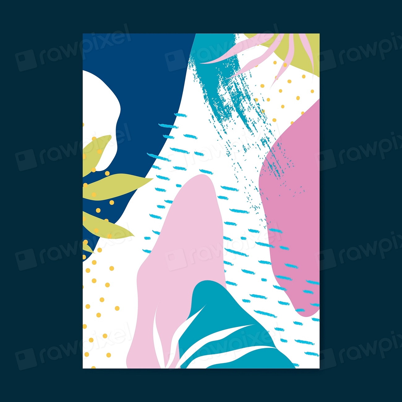 Colorful Memphis style poster vector | Free Vector - rawpixel