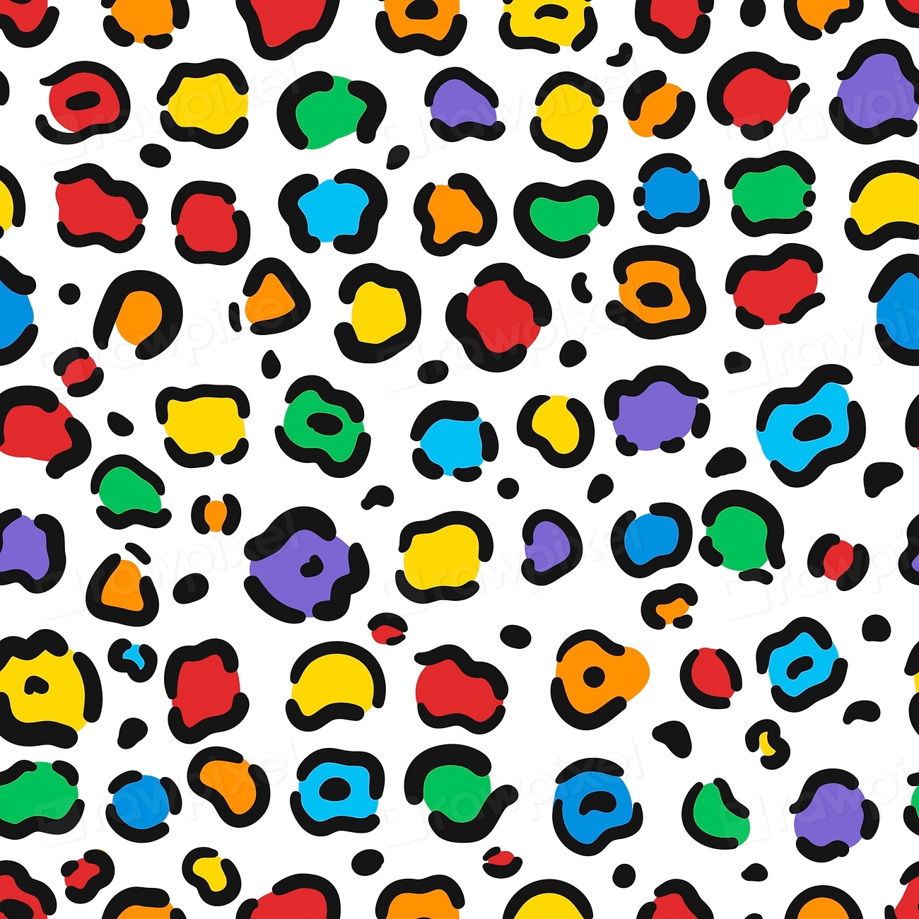 Seamless colorful animal print pattern | Premium Vector - rawpixel