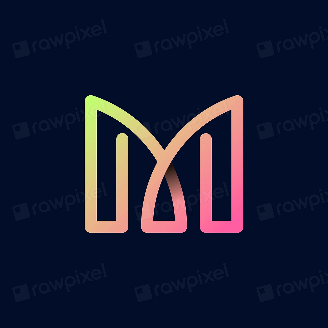 Retro colorful letter M vector | Premium Vector - rawpixel