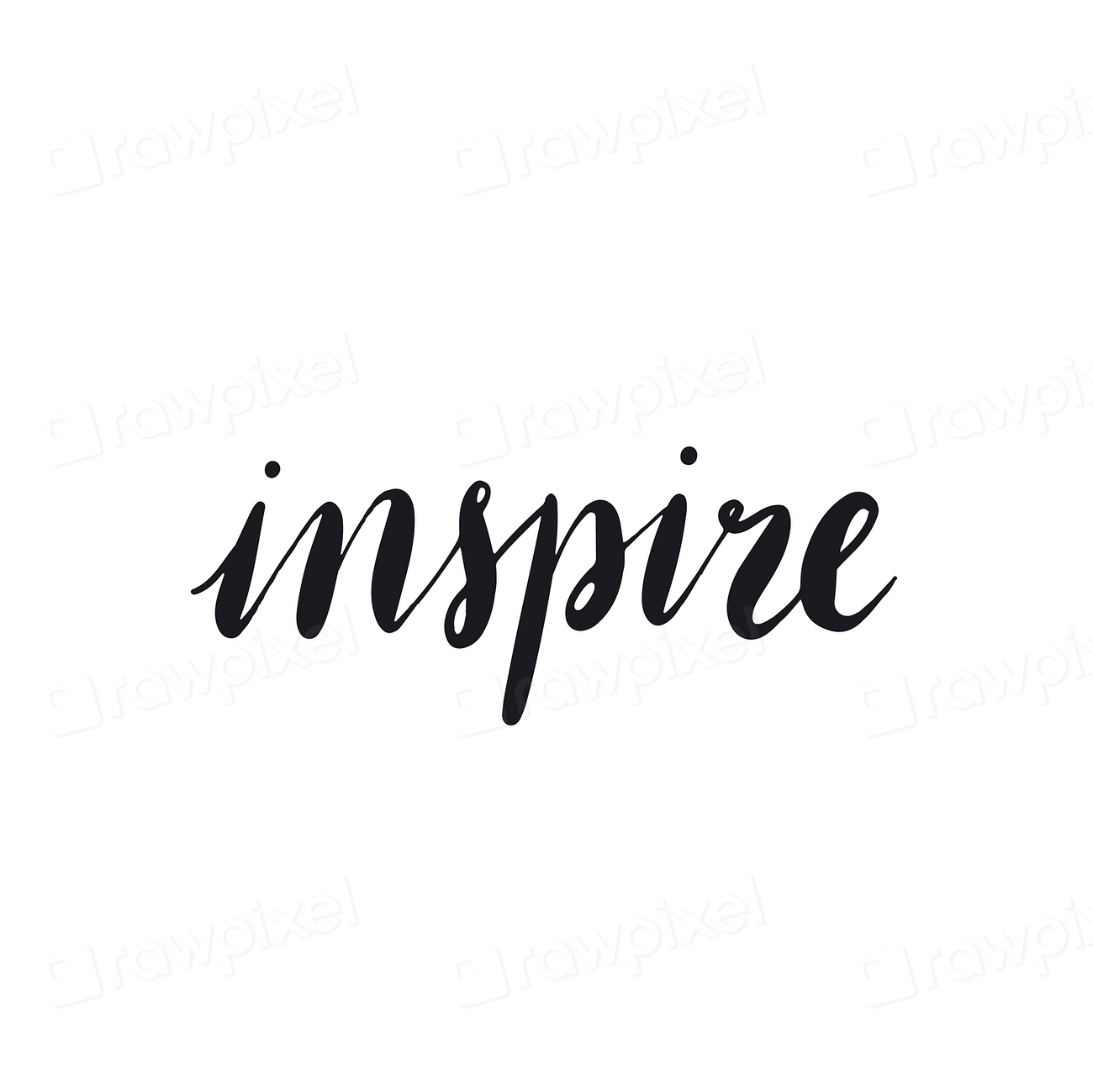 Inspire word typography style vector | Premium Vector - rawpixel