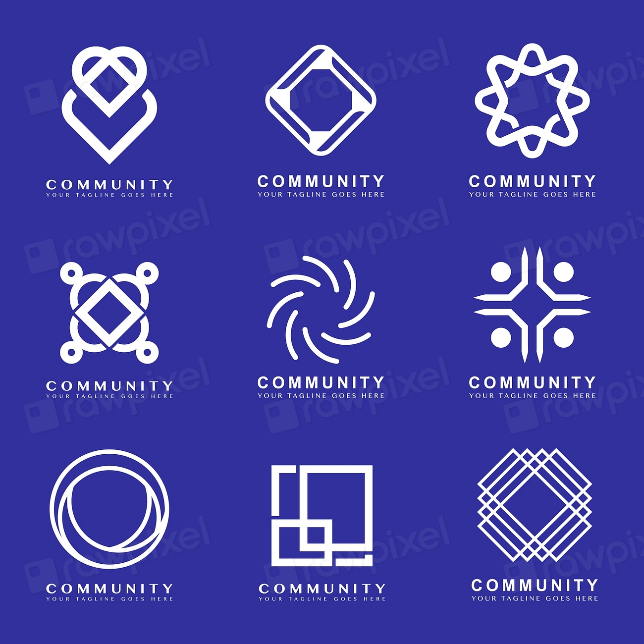 Set of community branding logo | Premium Vector - rawpixel