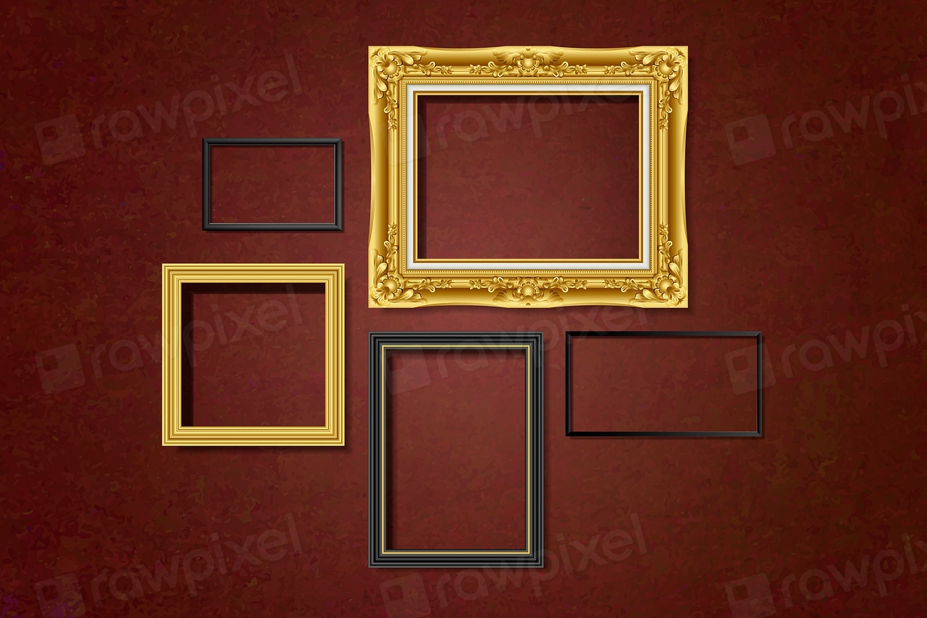 Luxurious frame mockups collection vector | Premium Vector Mockup ...