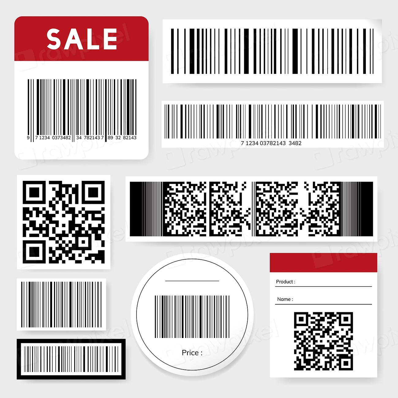 Barcode and QR code vector | Premium Vector - rawpixel