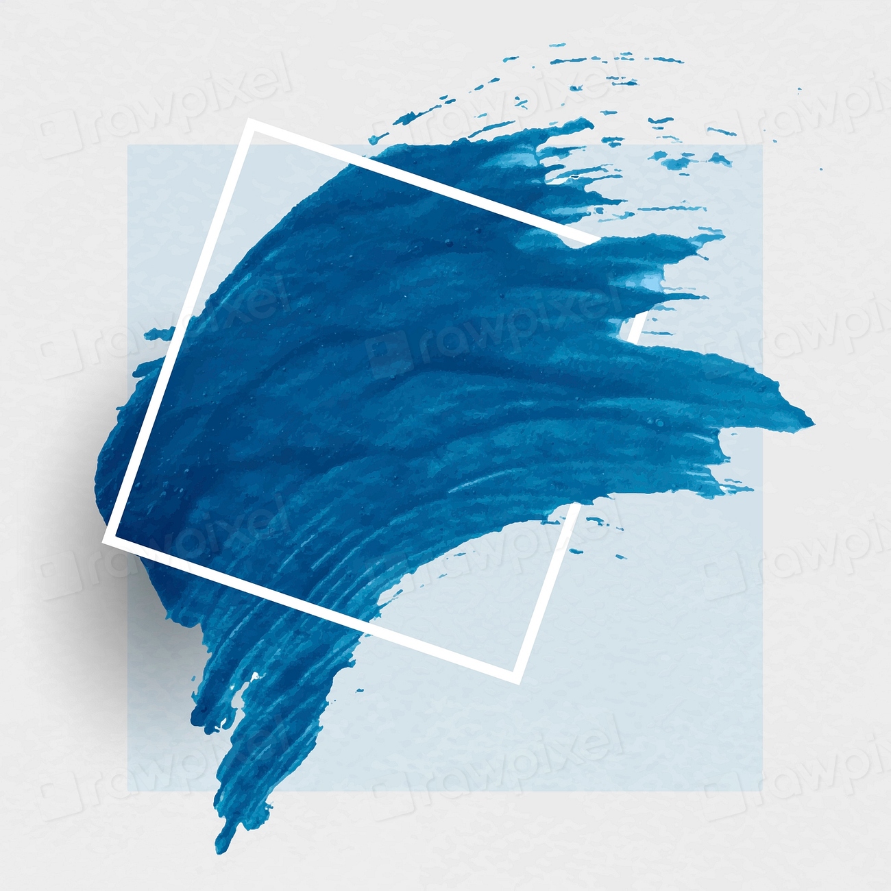 Blue brush stroke banner vector | Premium Vector - rawpixel