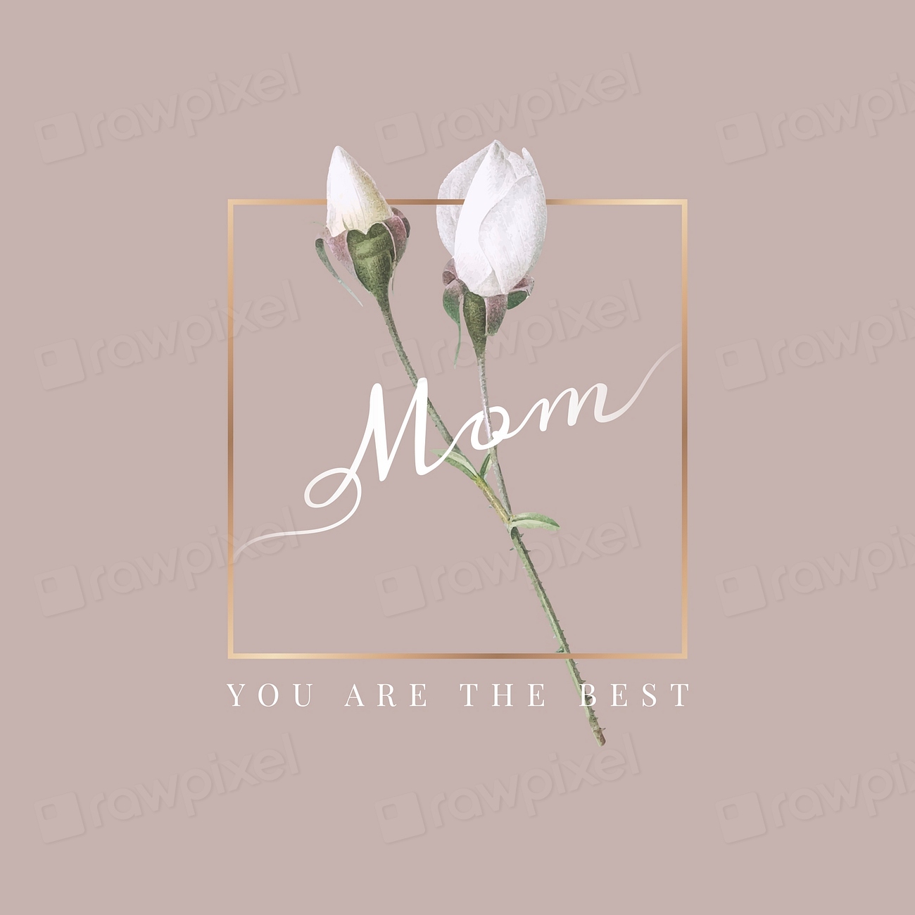 Floral Elegant Mothers Day Card Premium Vector Rawpixel