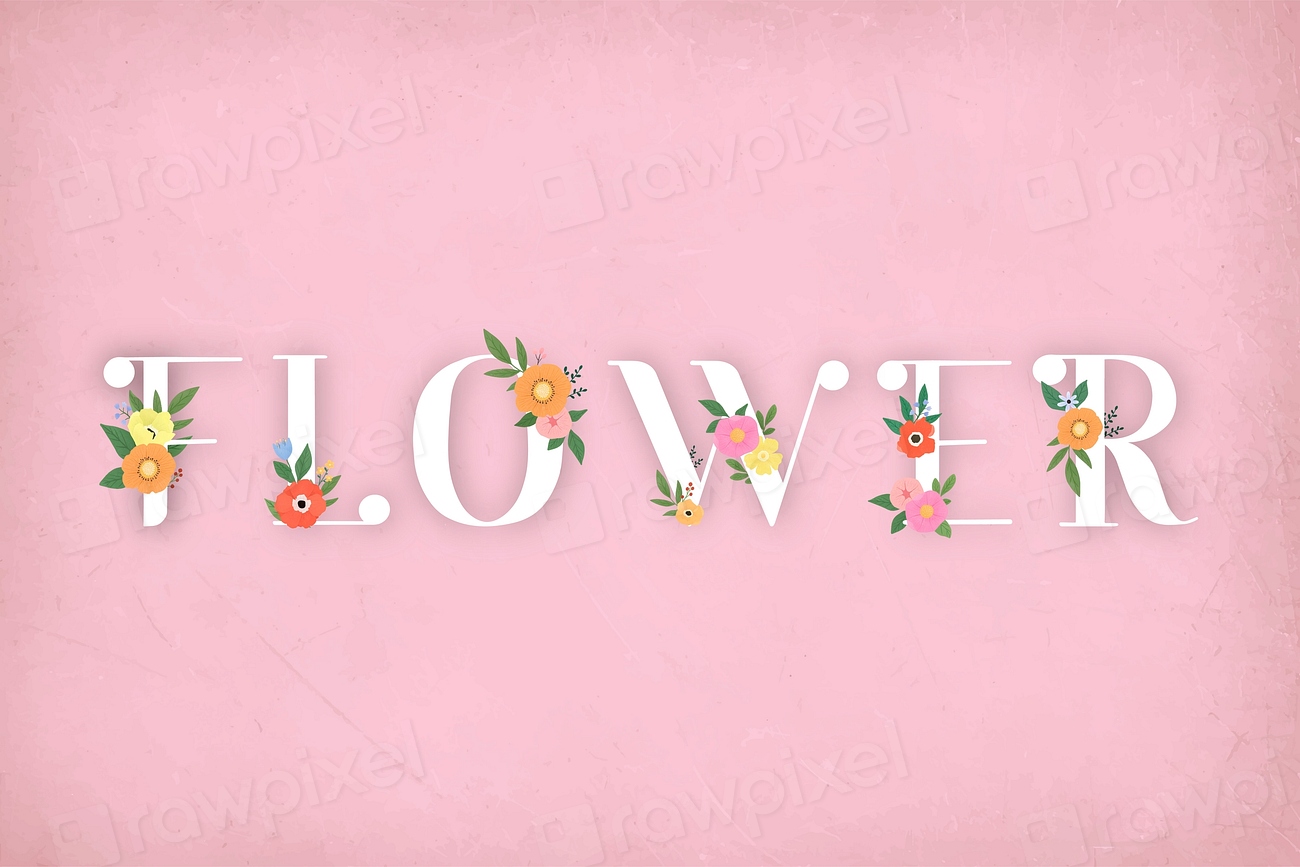 Elegant flower lettering design vector | Premium Vector - rawpixel