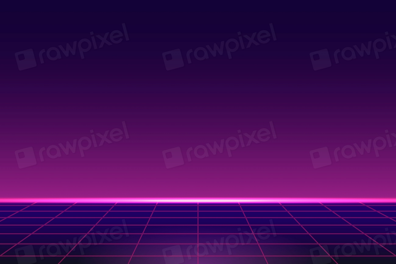 Retro neon landscape background vector | Premium Vector - rawpixel