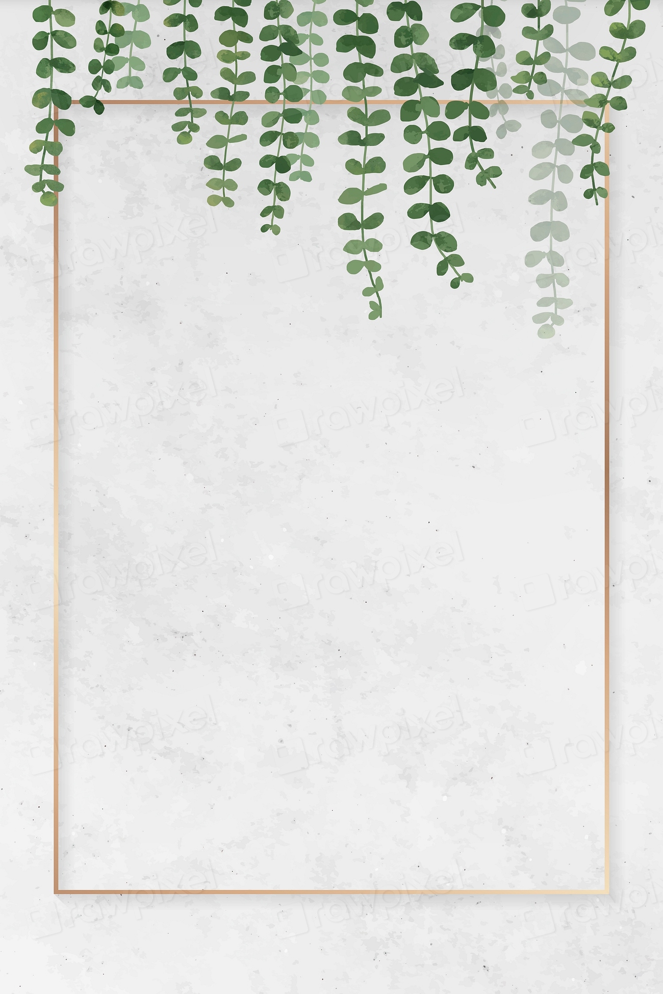 Blank rectangle leafy frame vector | Premium Vector - rawpixel