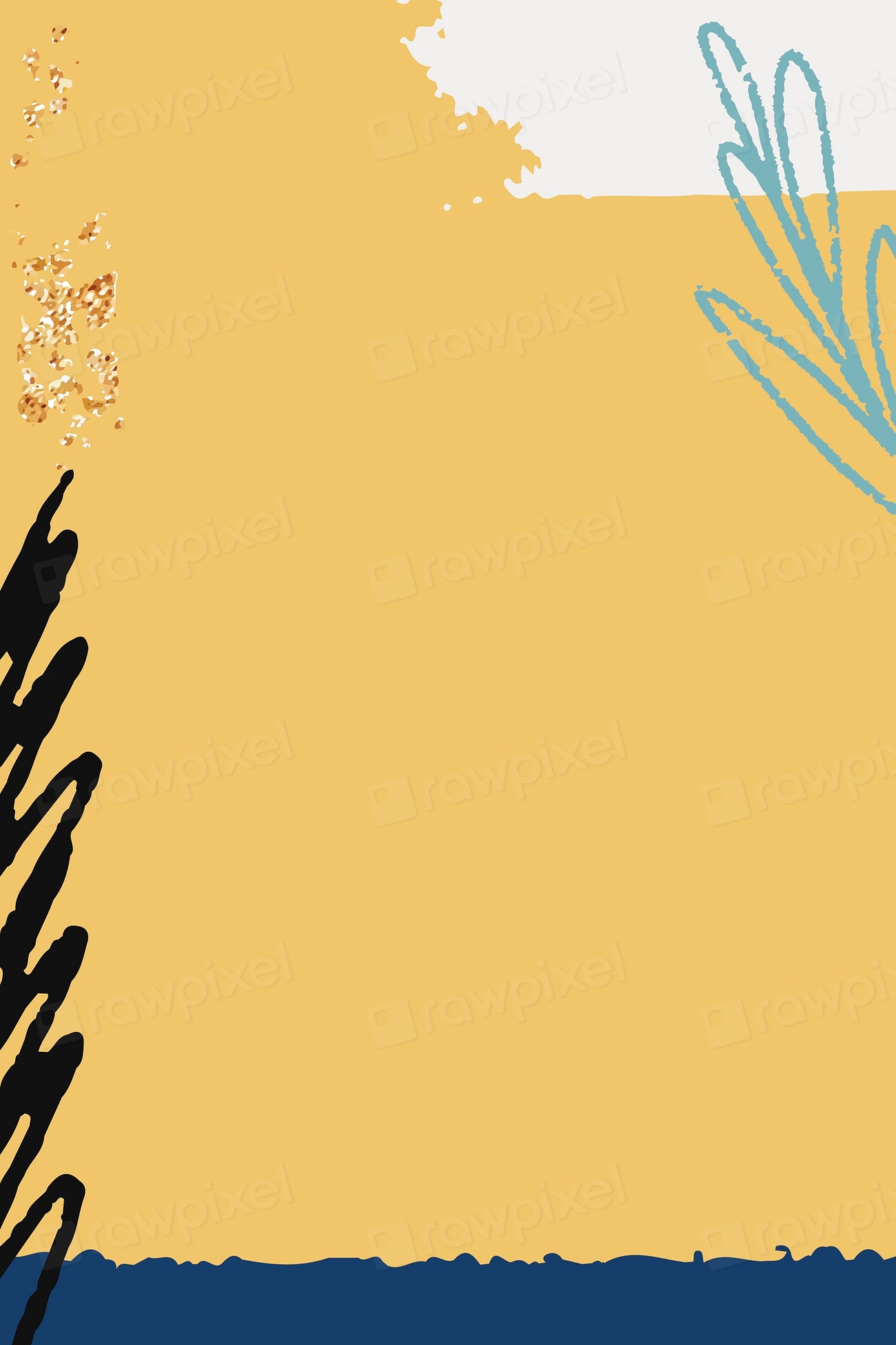 Yellow scribble patterned background vector | Premium Vector - rawpixel