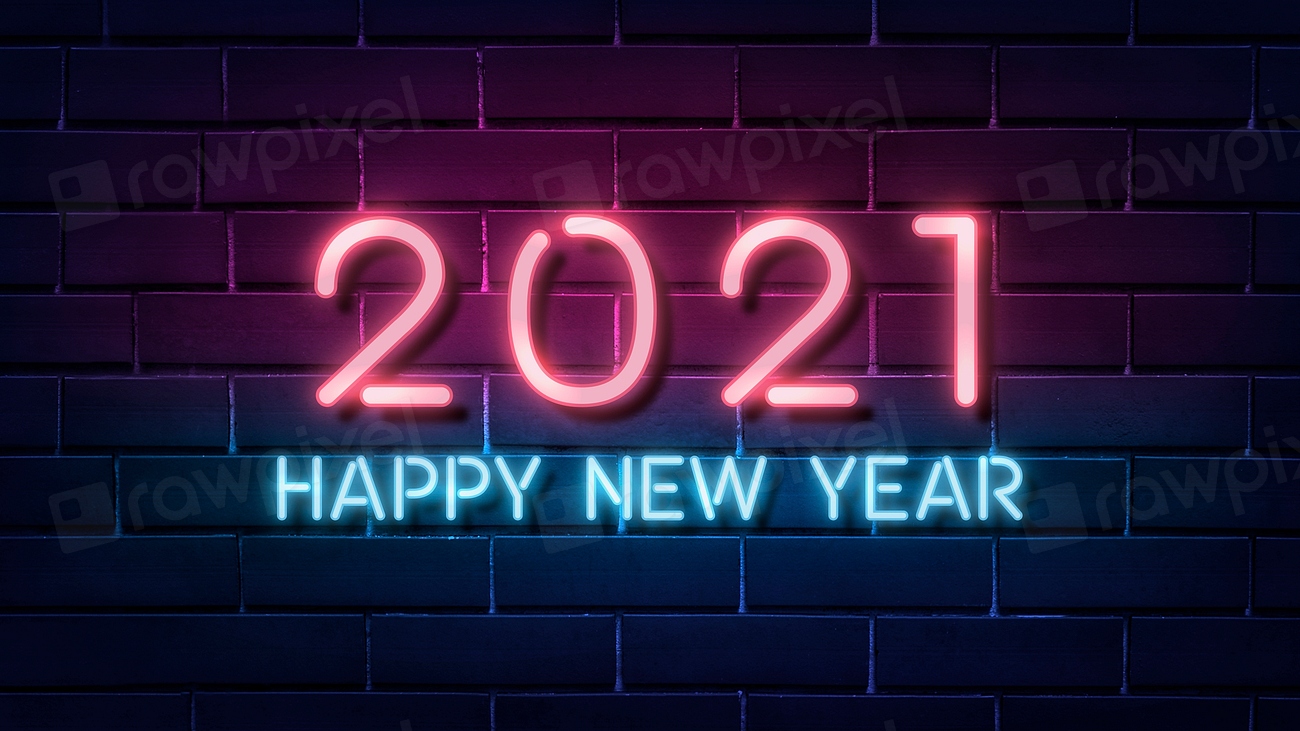 Neon bright happy new year | Premium PSD - rawpixel