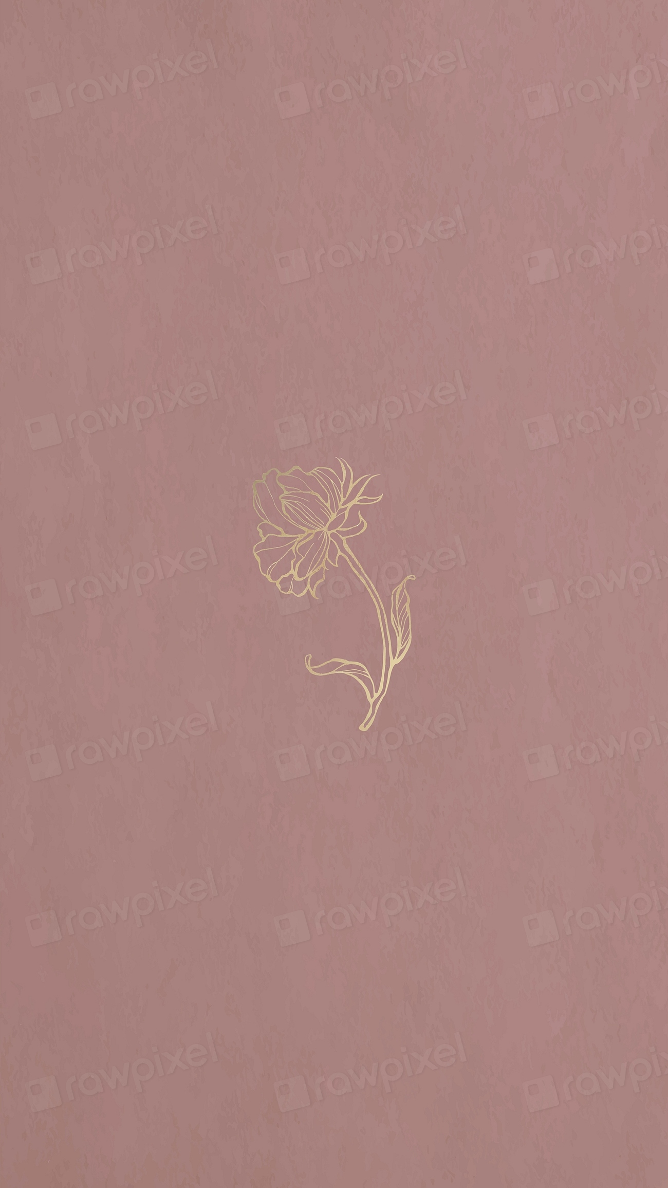 A gold flower outline mobile | Premium Vector - rawpixel