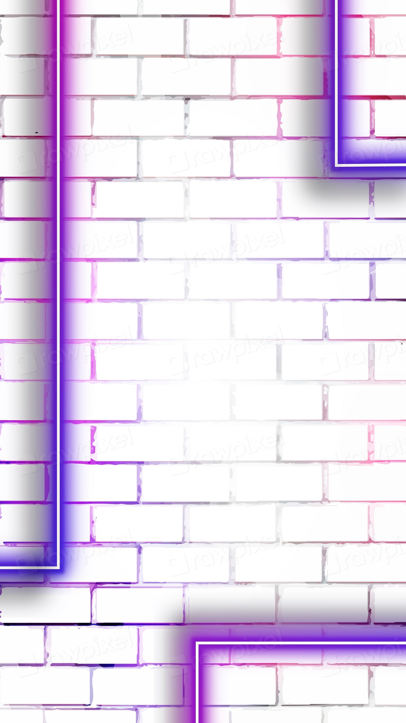 Neon glowing lines white brick | Premium Vector - rawpixel