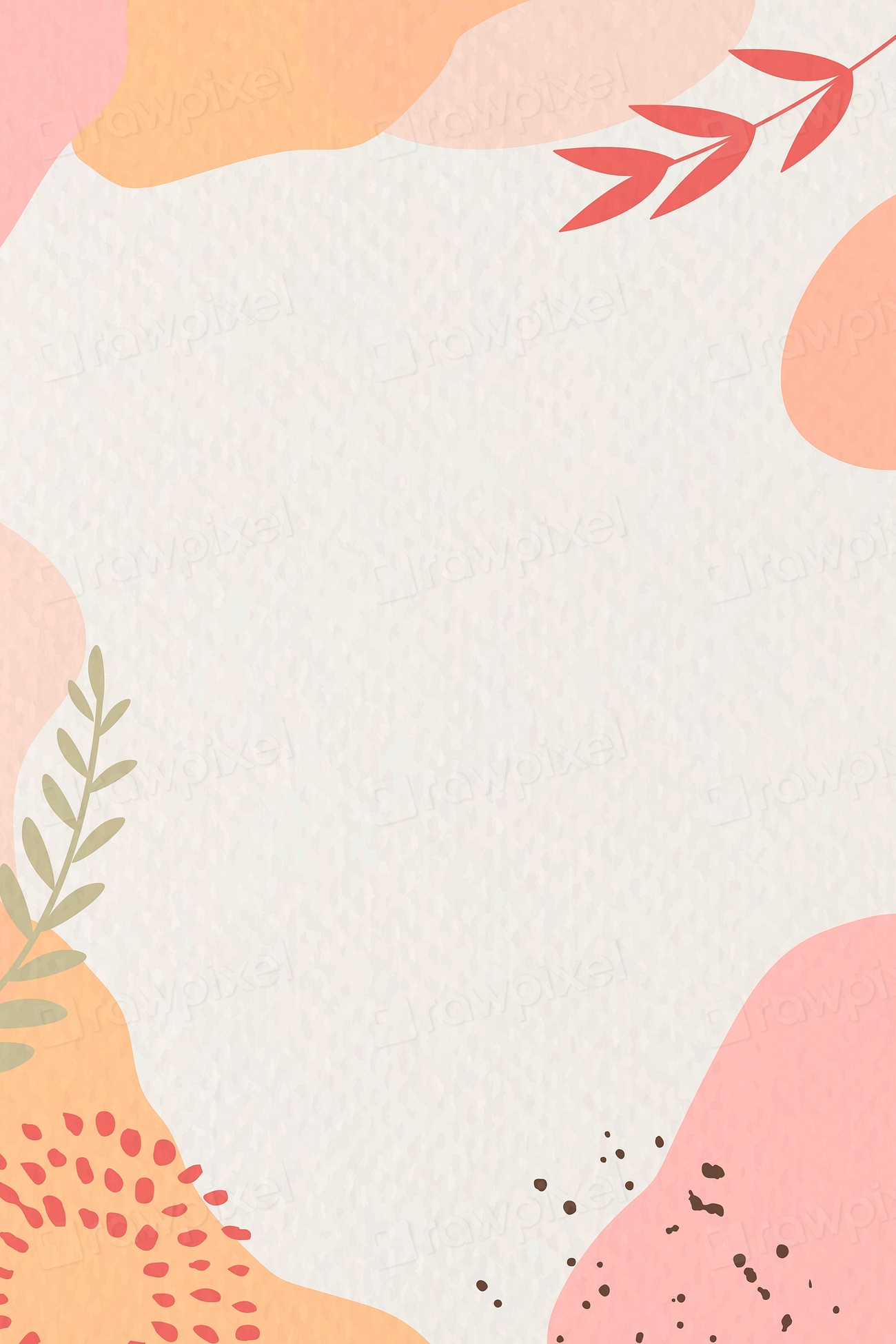 Pink and beige abstract botanical | Premium Vector - rawpixel