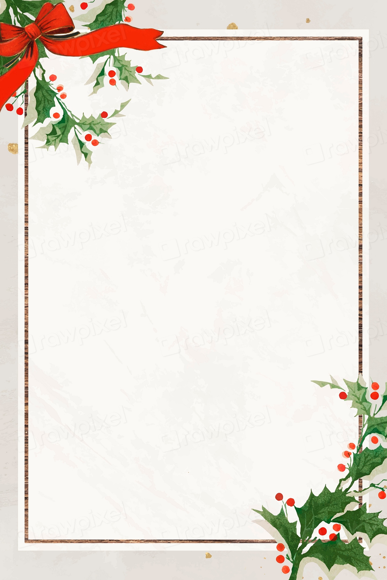 Blank festive rectangular christmas frame | Premium Vector - rawpixel