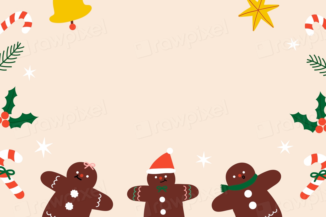 Festive Christmas gingerbread man frame | Premium Vector - rawpixel