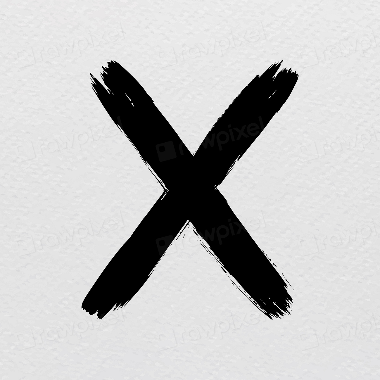 Letter X dry brush stroke Premium Vector rawpixel