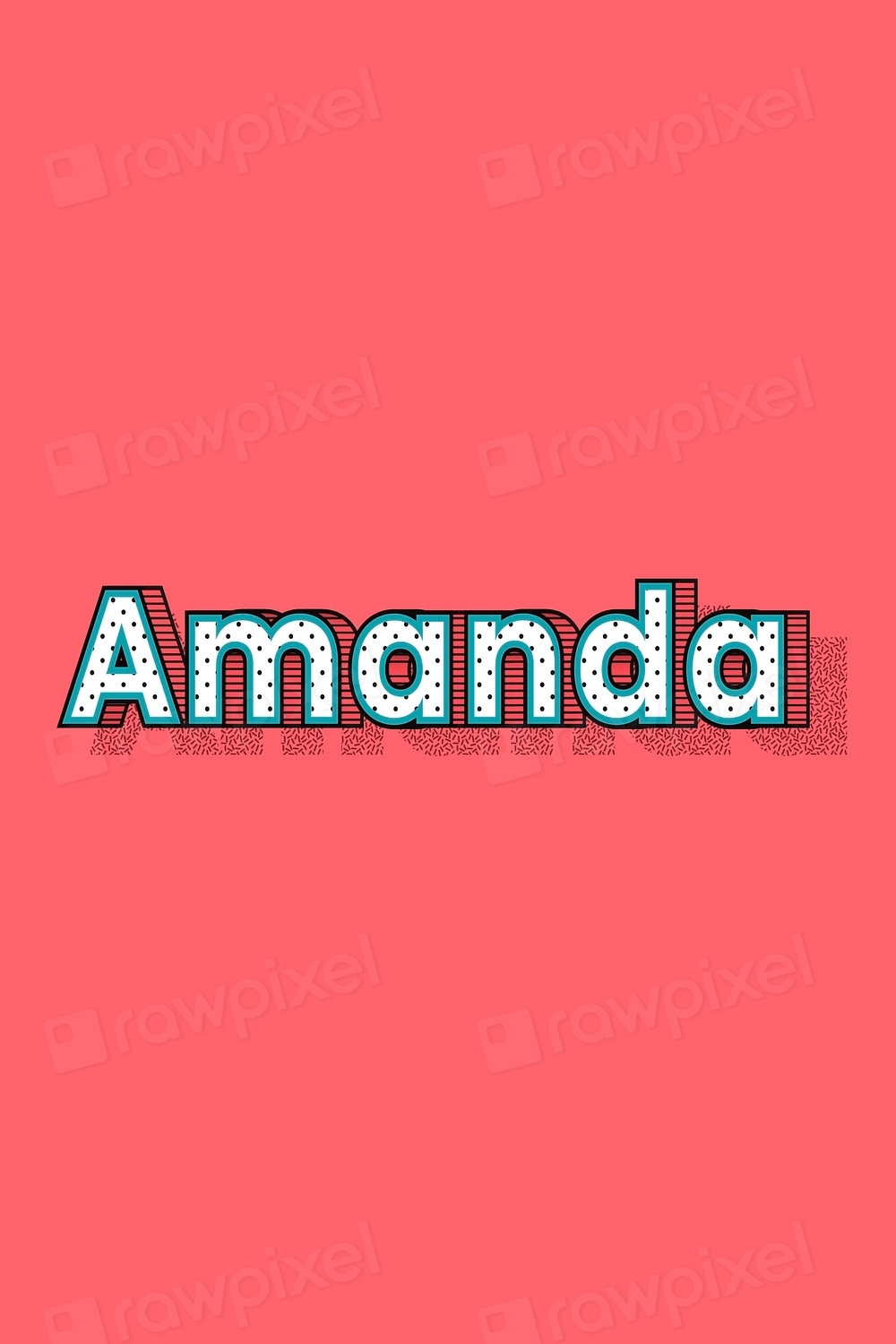 Amanda name halftone vector word | Free Photo - rawpixel