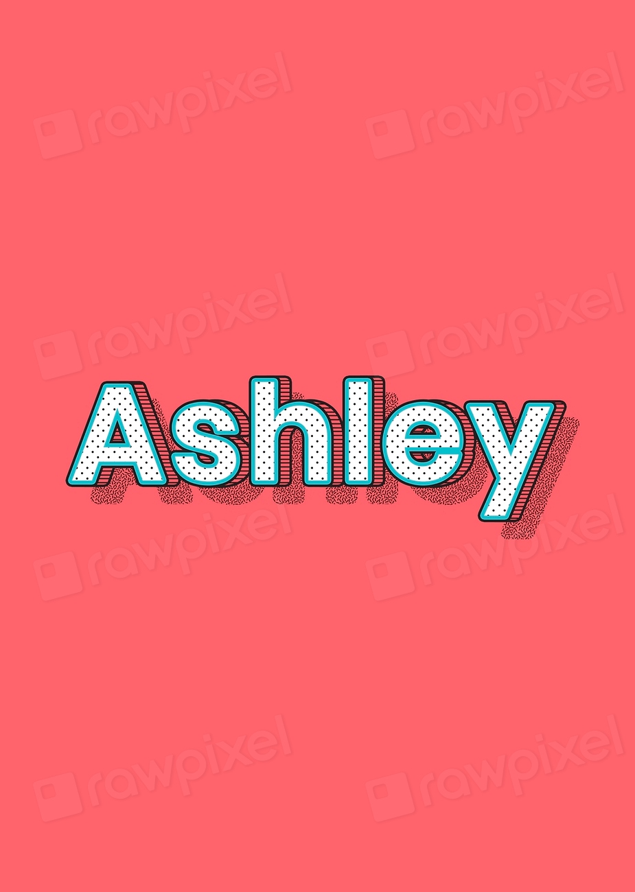 Ashley name halftone word psd Premium PSD rawpixel