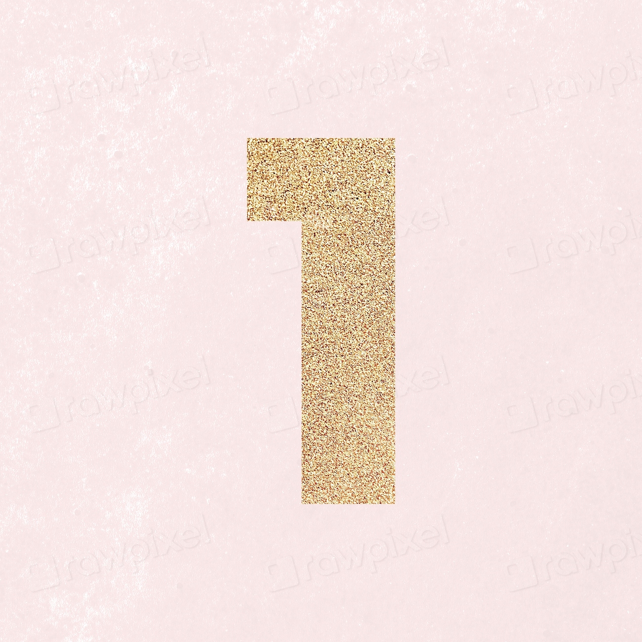 Glitter gold number 1 typography | Premium PSD - rawpixel