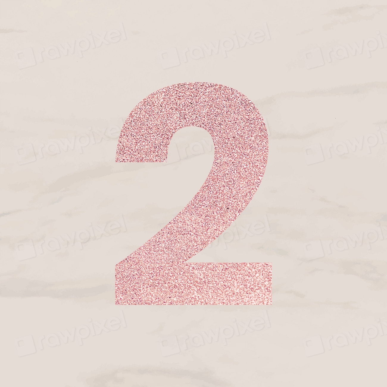 Glitter rose gold number 2 | Premium Vector - rawpixel