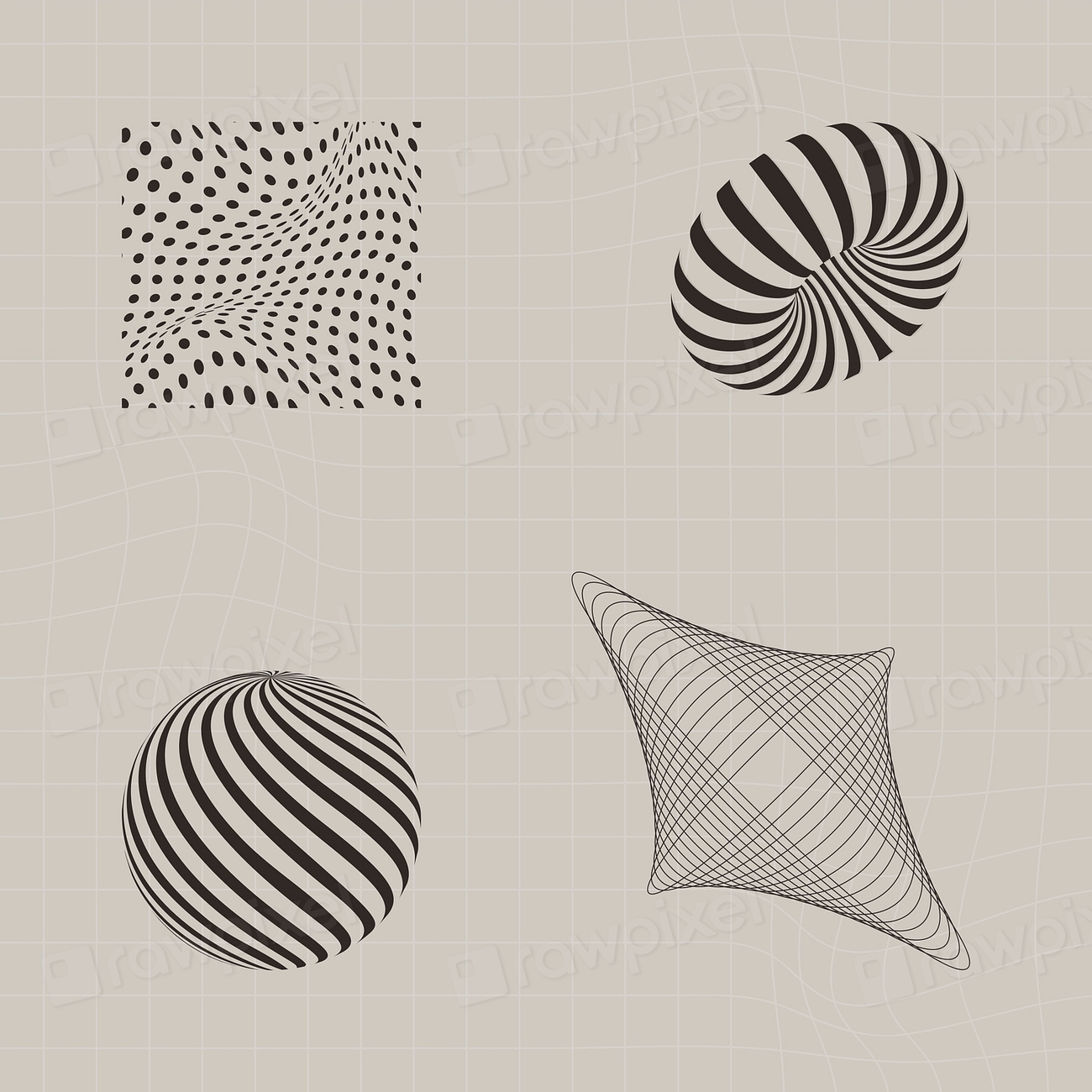 Abstract 3D design elements collection | Premium Vector - rawpixel