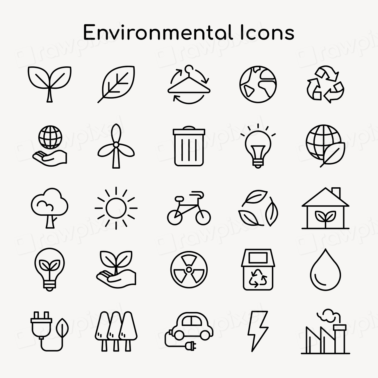 Environmental icons psd business simple | Premium PSD - rawpixel