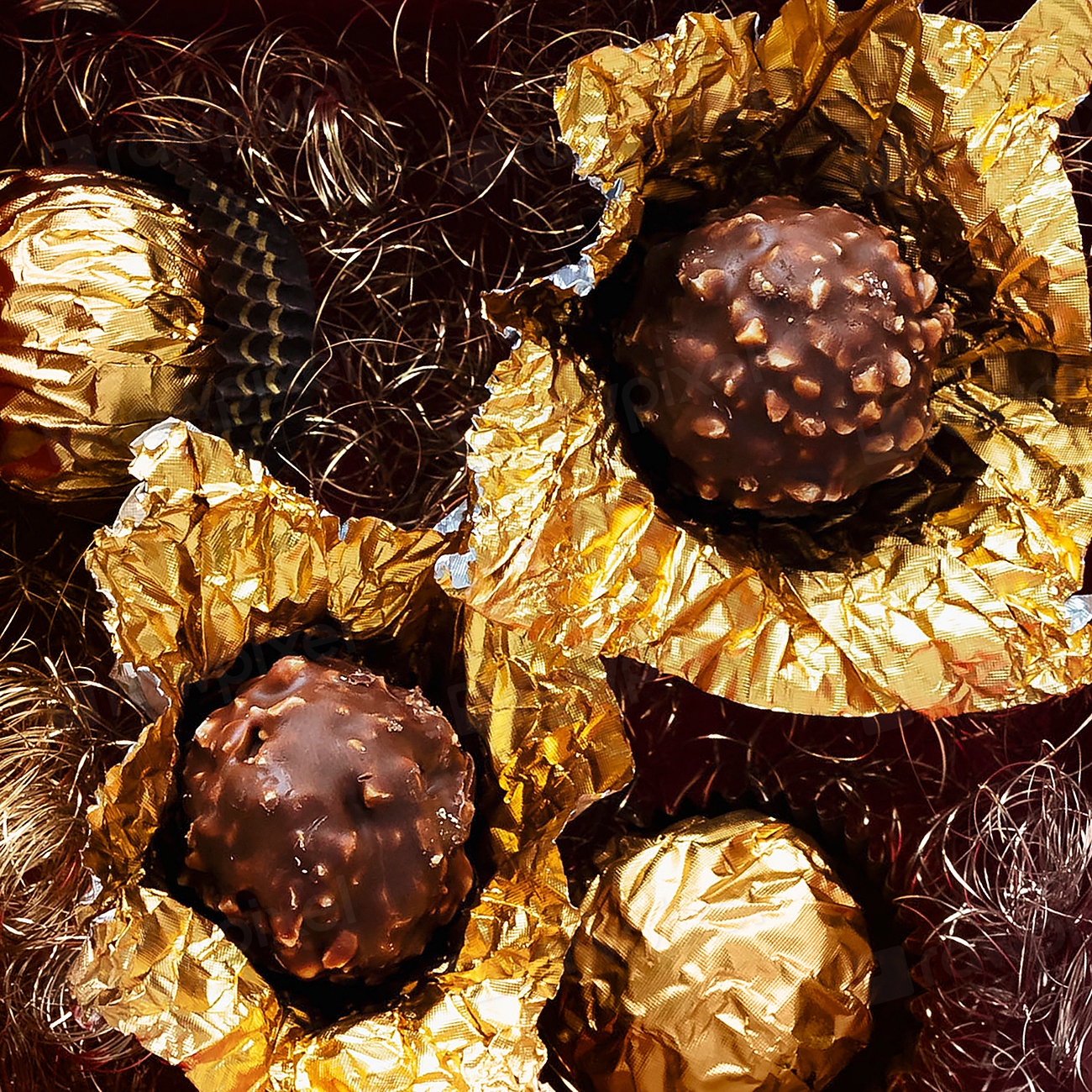 Nutty crispy chocolates close social Free Photo rawpixel