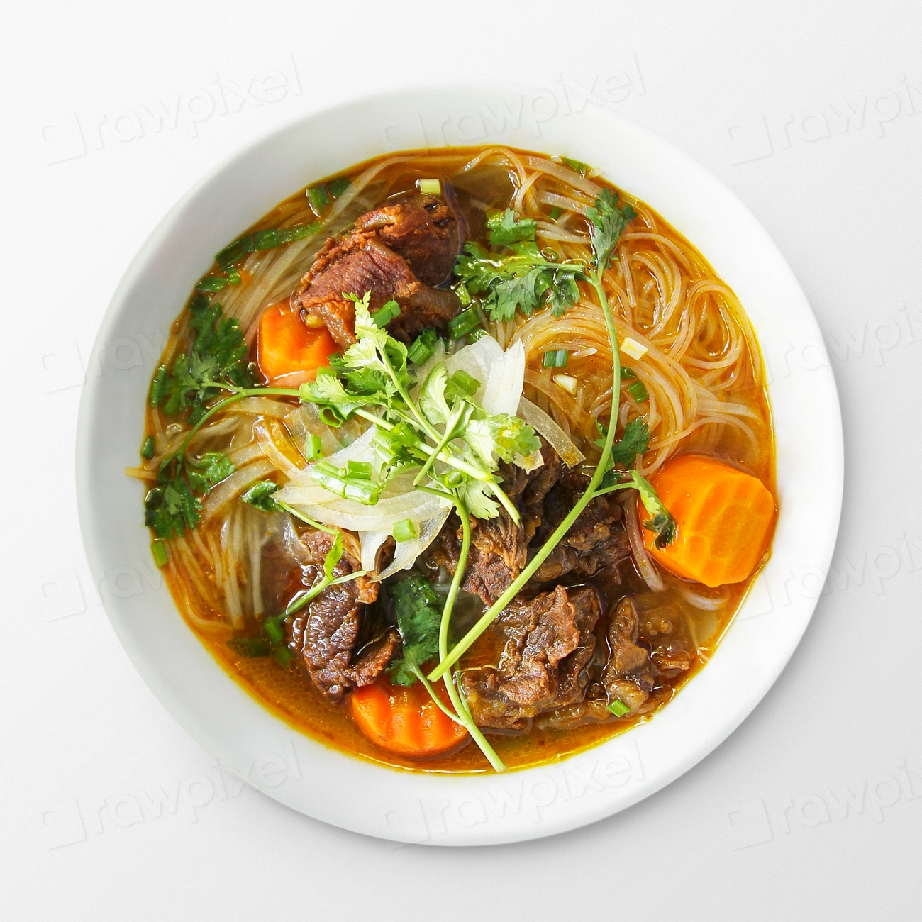 Noodle soup bowl, food photography, Free Photo rawpixel