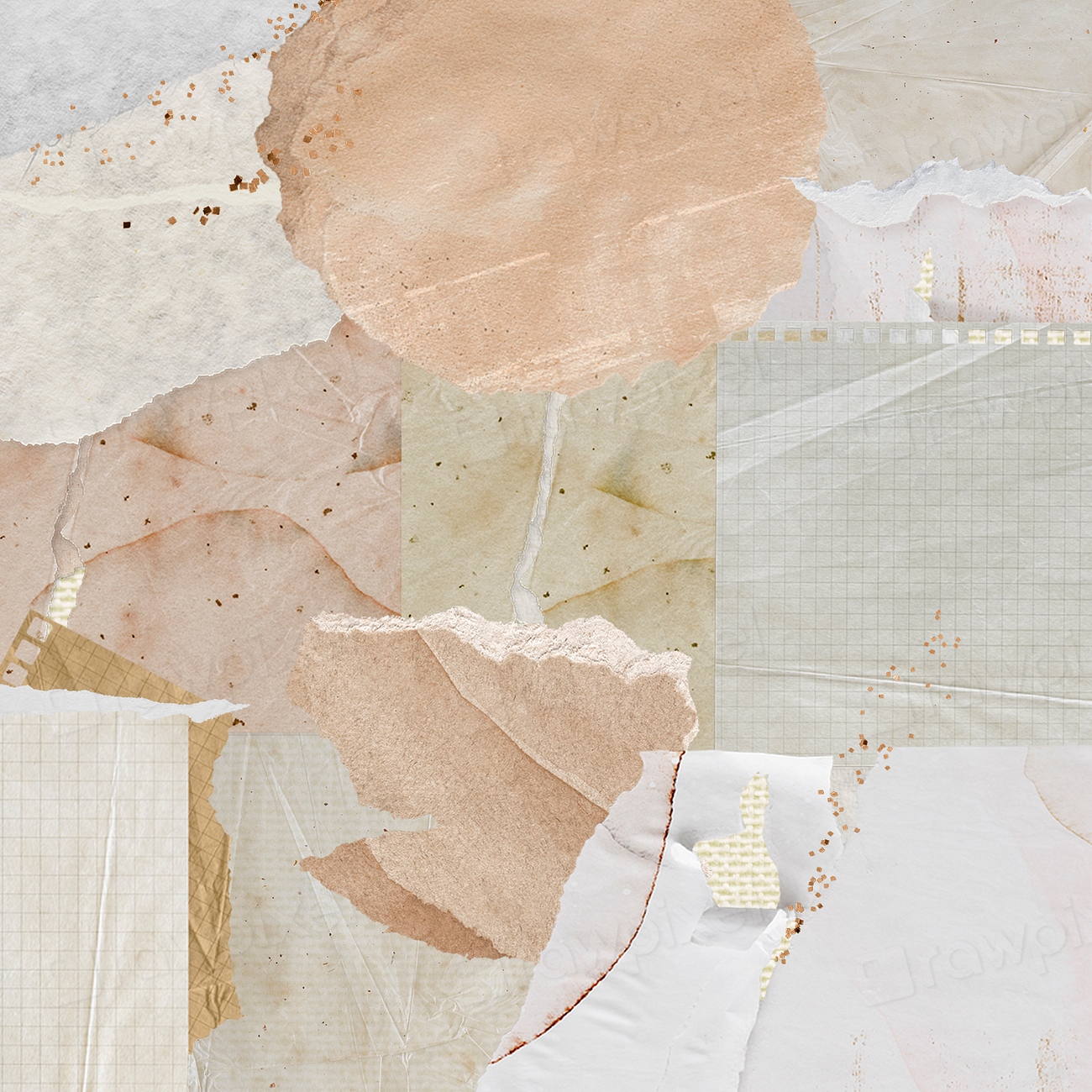 Aesthetic paper collage background, pastel Free Photo rawpixel