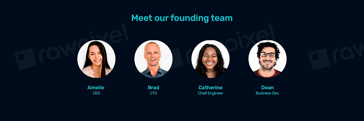 Founding team member psd presentation | Premium PSD Template - rawpixel